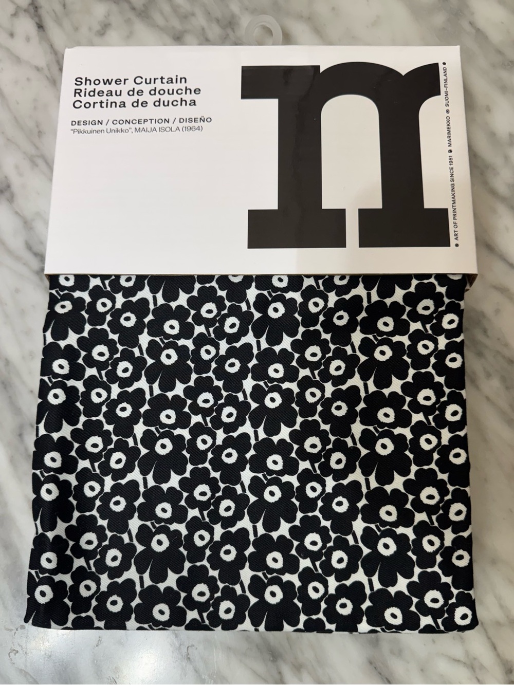 Marrimekko, “Pikkuinen Unikko”, Maija Isola (1964), White Black